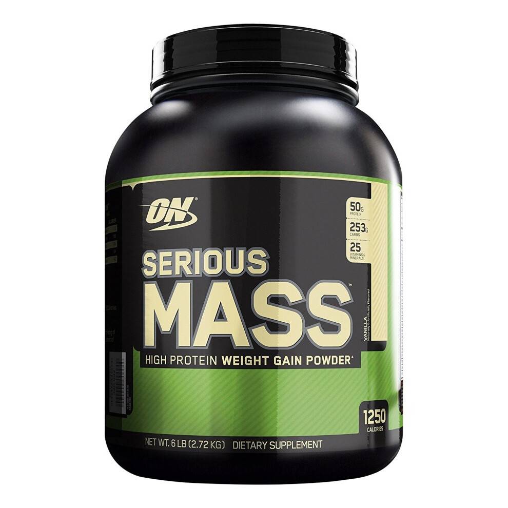 Optimum Nutrition, Serious Mass, Protein Powder Supplément, Vanilla, 6 lb (2,72 kg)