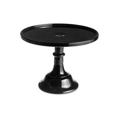 Tårtfat i glas - Dia 25,5 cm - Svart