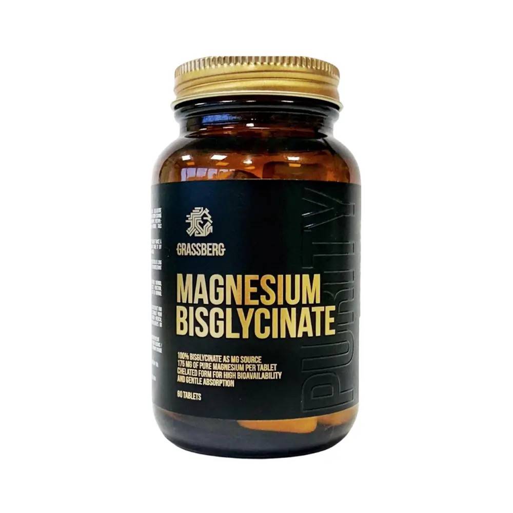 Grassberg Magnesium Bisglycinate - Osmakad - 60 tabletter