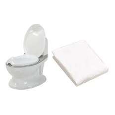 BabyDan - Potty w. Flush Sound (White) + BabyDan - Waterproof Fitted Sheet 36x95 cm