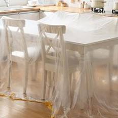 Soffa möbelskydd trädgård utomhus säng tålig soffa hemtillbehör dammskydd stort transparent vattentätt dammtätt - Grå
