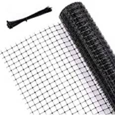 Ohuhu Trädgårdsnät fågelnät återanvändbart 2 m x 20 m, slitstarkt PP-material 30 g/m2 plast anti-fågel för att skydda grönsaker växter frukt, stort trädgårdsnät dammnät med 50 x buntband