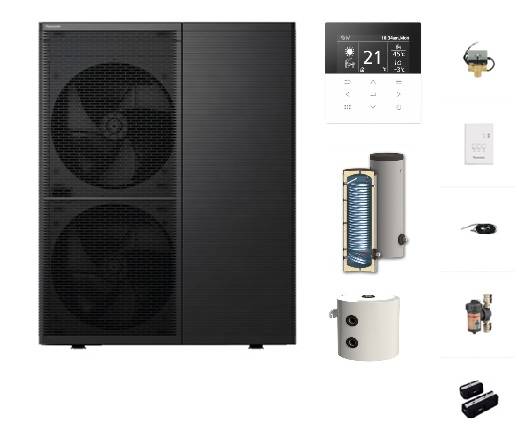 Panasonic All in one M-generation 12 kW varmepumpe pakke - Propan (R290).