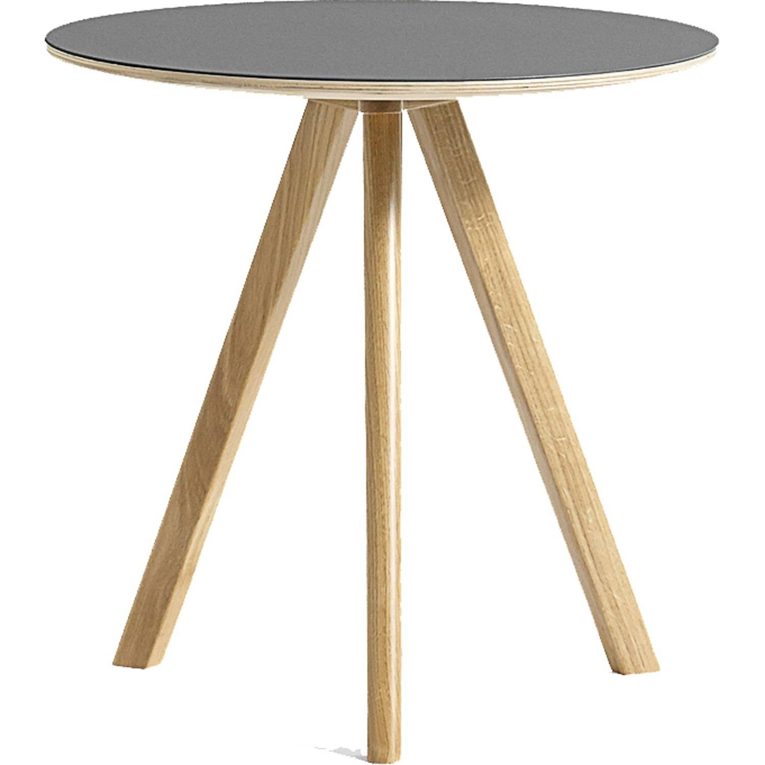 Hay Cph 20 2.0 Sidebord Ø50x49 Cm Vandbaseret Lakeret Eg / t - Sofabord Linoleum Grå - AE859-A528-AR07.