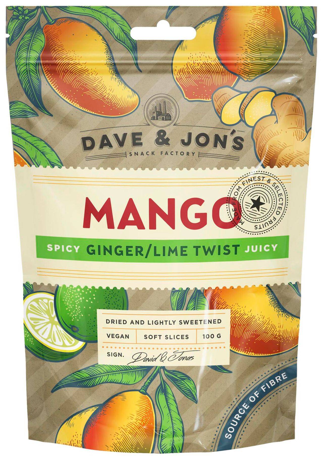 Dave & Jon's Mango Ginger/Lime 100 g