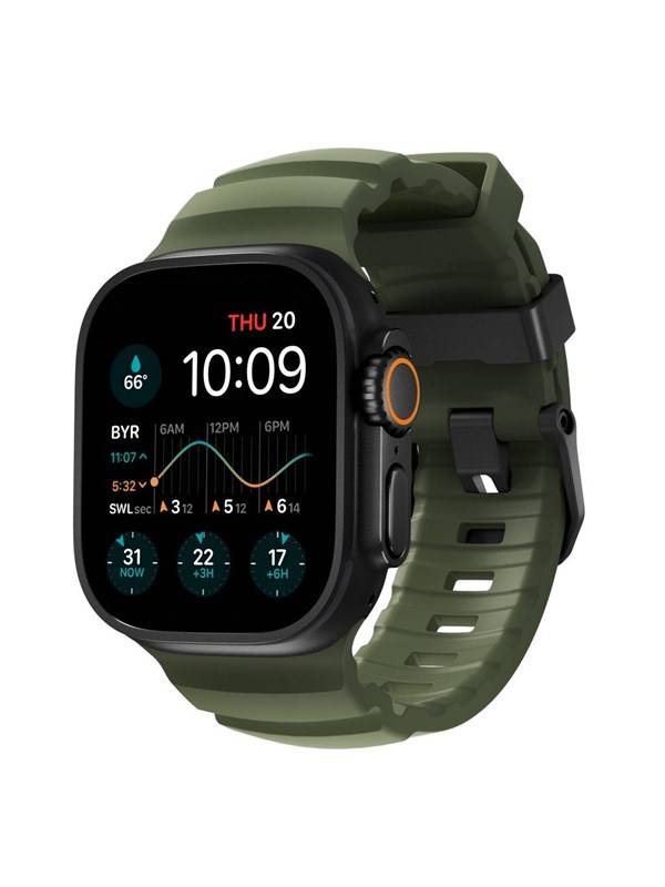 Nomad Rocky Point Band - 45mm | Forest| Black Hardware