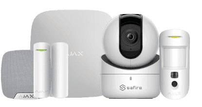 Komplet Ajax alarm Hub 2 Startspakke 7 – inklusiv fotodetektor og wifi kamera