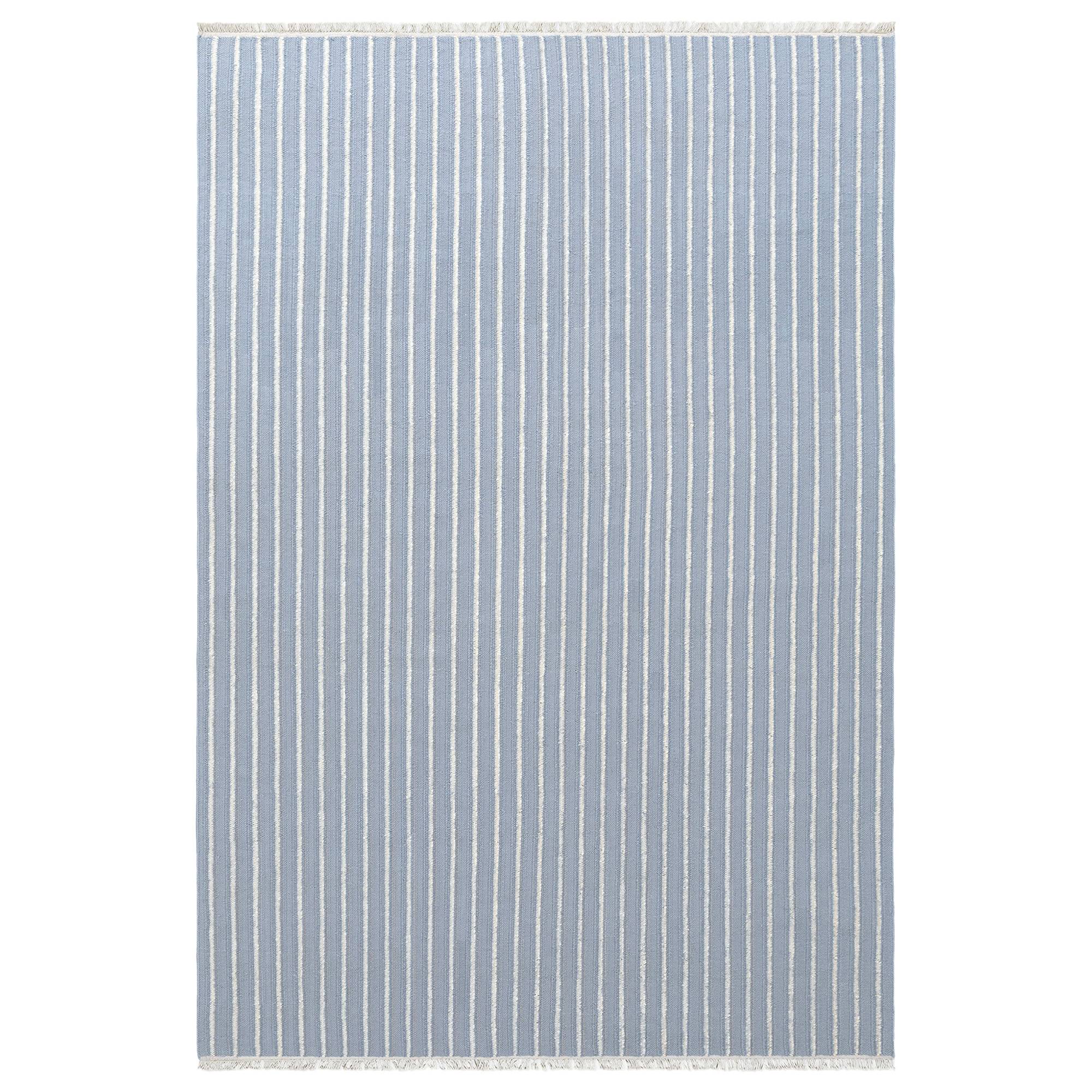 Nordic Knots - Shirt Stripe - Blue 300 x 400 - Uld tæpper - Uld