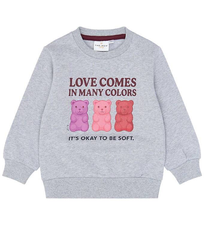 The New Siblings Sweatshirt - TnstVinna - Light Grey Melange - The New - 3 år (98) - Sweatshirt