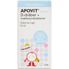 APOVIT D-dråber + Mælkesyrebakterier Kosttilskud 8 ml