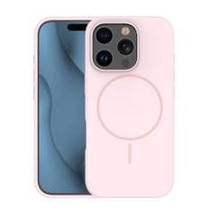 iPhone 15 Silicone Thin Cover - MagSafe Kompatibel - Lyserød