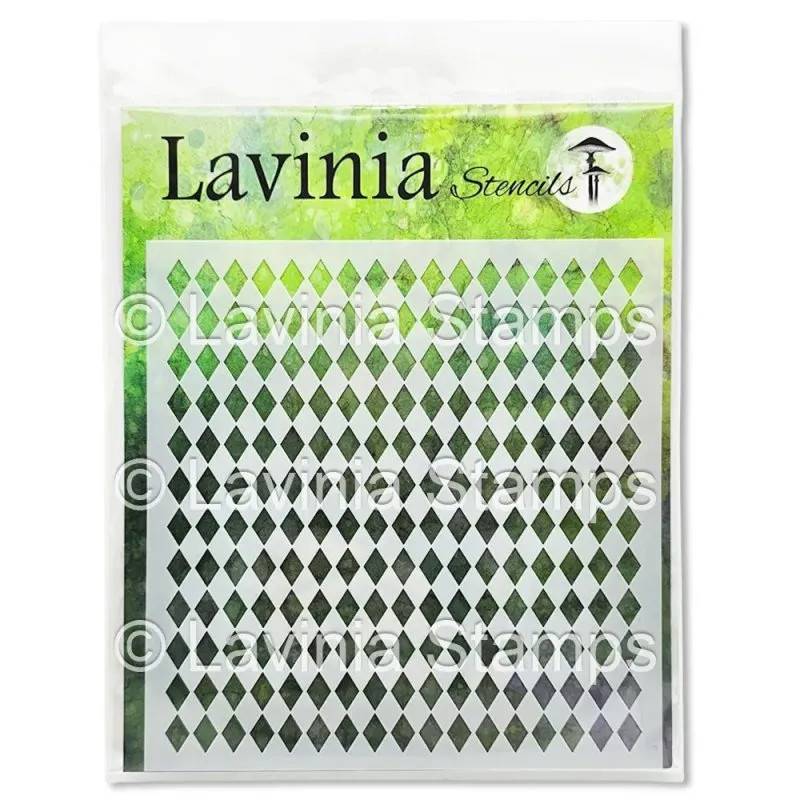 PÅ VÄG! Lavinia Stamps Stencils - Diamond Chequerboard