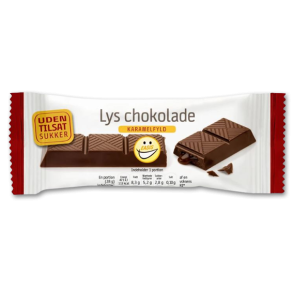 Easis Lys chokoladebar med Karamelfyld uden tilsat sukker