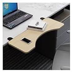 Desk Extender Side Shelf White Desk Extension Table Pink Clamp On Desk Extension Shelf Black Keyboard Tray You Can Increase The Length Or Width Of The Desktop 90°foldable (Färg : E, Size : 75x25cm)