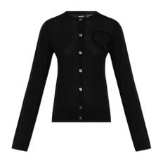 Dsquared2, Stickade tröjor & koftor, Dam, L, Ullkofta - black (L)
