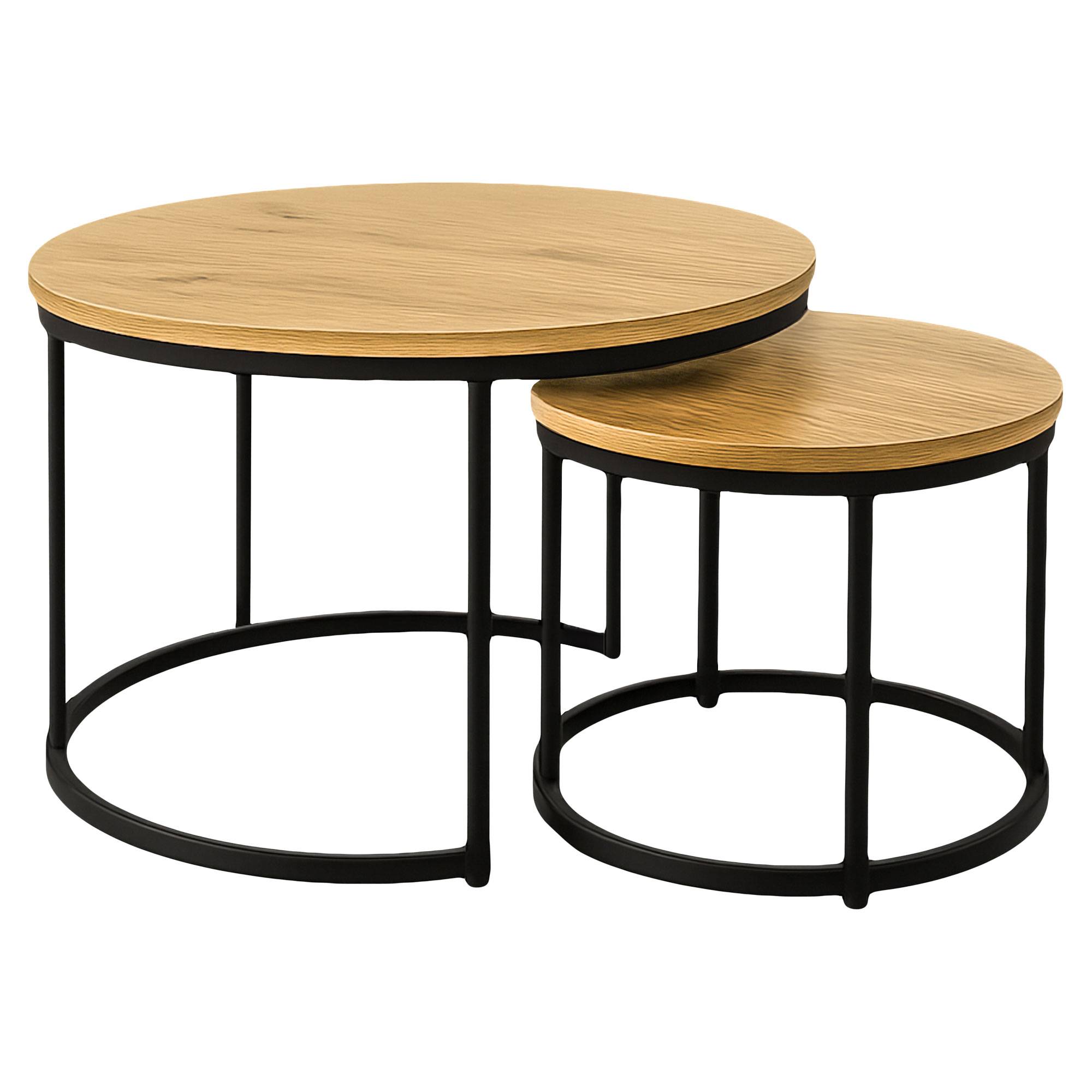 Set med Soffbord  Ø50 & Ø70 cm Strello Ek