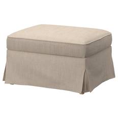 EKTORP fotpall med förvaring, Hillared beige