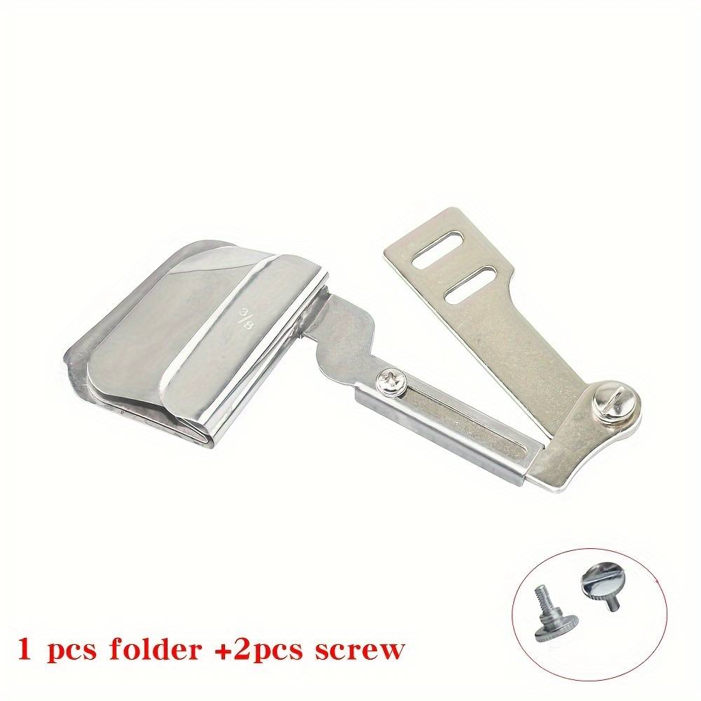 Industrial Sewing Machine Presser Foot With Hemming Attachment For Rolled Hem Edge - Silvery Grey