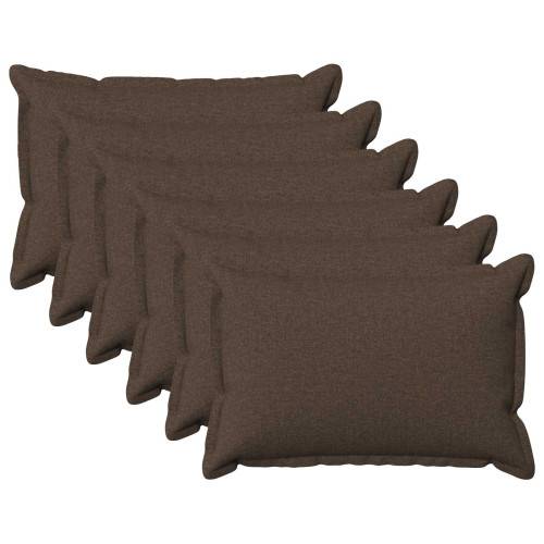Kuddöverdrag 6 st HOUTEN Taupe 50 x 70 cm Faux Linne