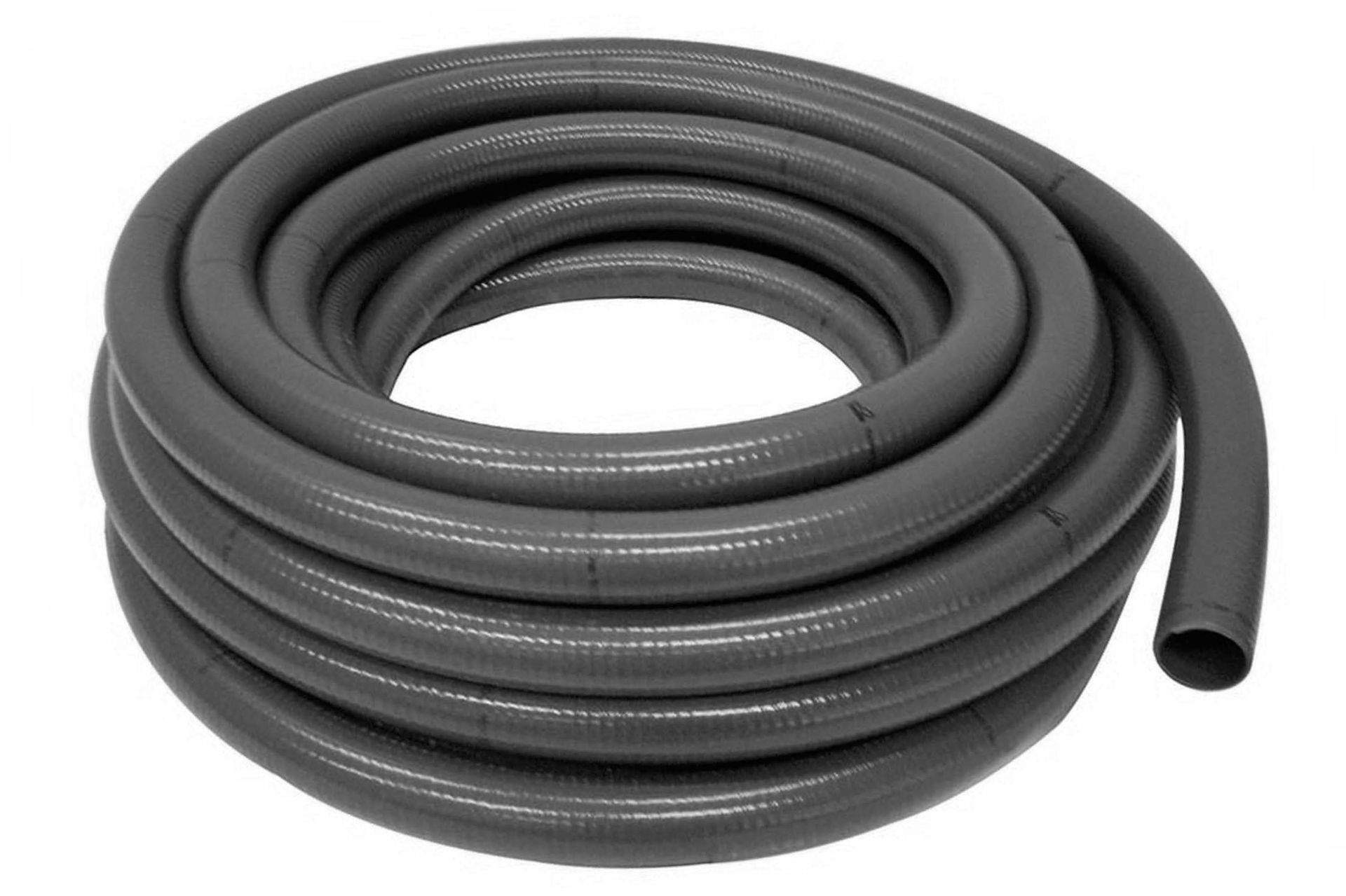 Planet Pool PVC Slang 25 m - Ø 50 mm Poolsarg Grå,Svart Plast