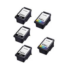 Rabatpakke - Canon PG-545XL / CL-546XL 3 x sort 2 x farve Kompatibel PG-545XL 68ml