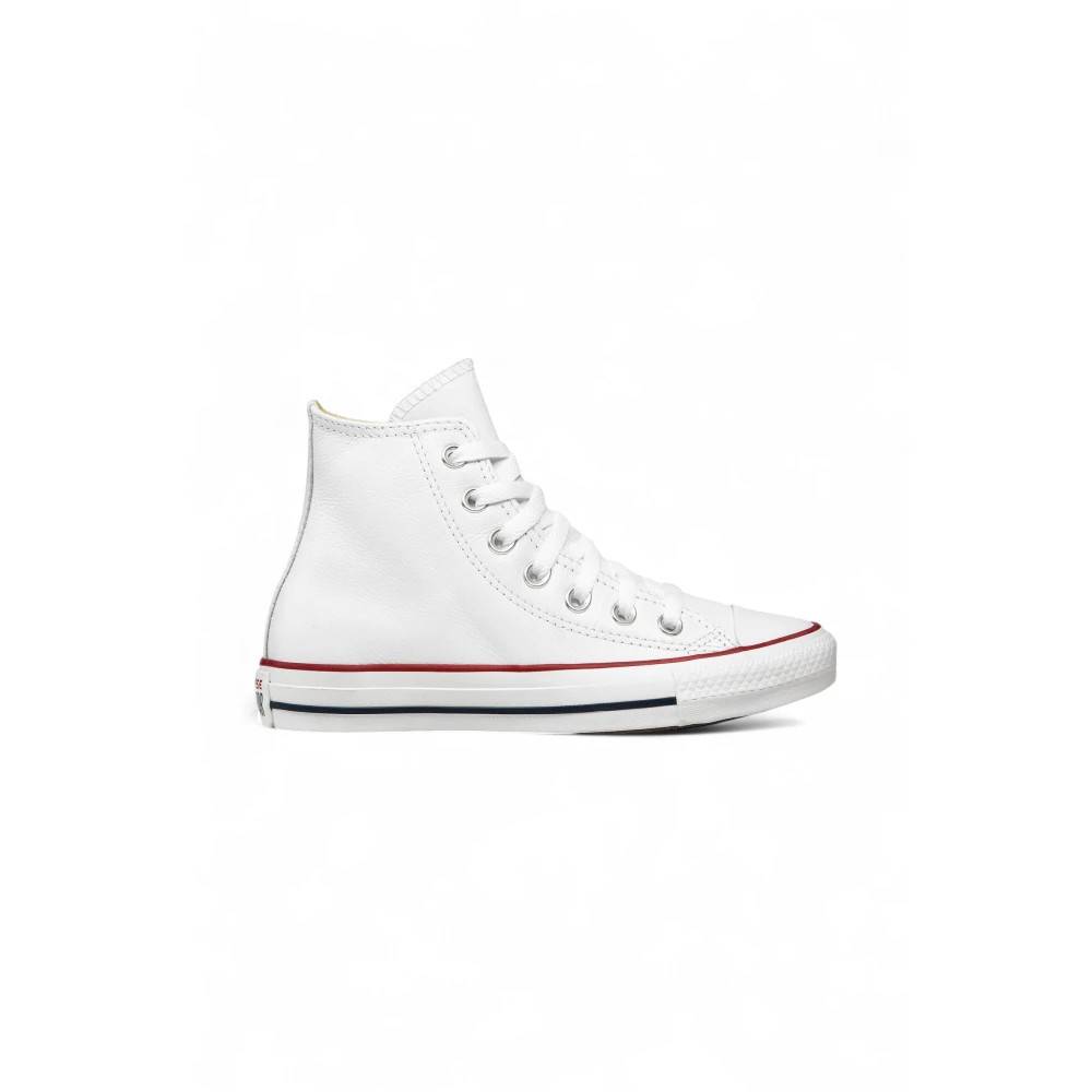 Converse Chuck Taylor All Star Leather Hi - Sko - Herre - Hvid - 43 EU - Læder