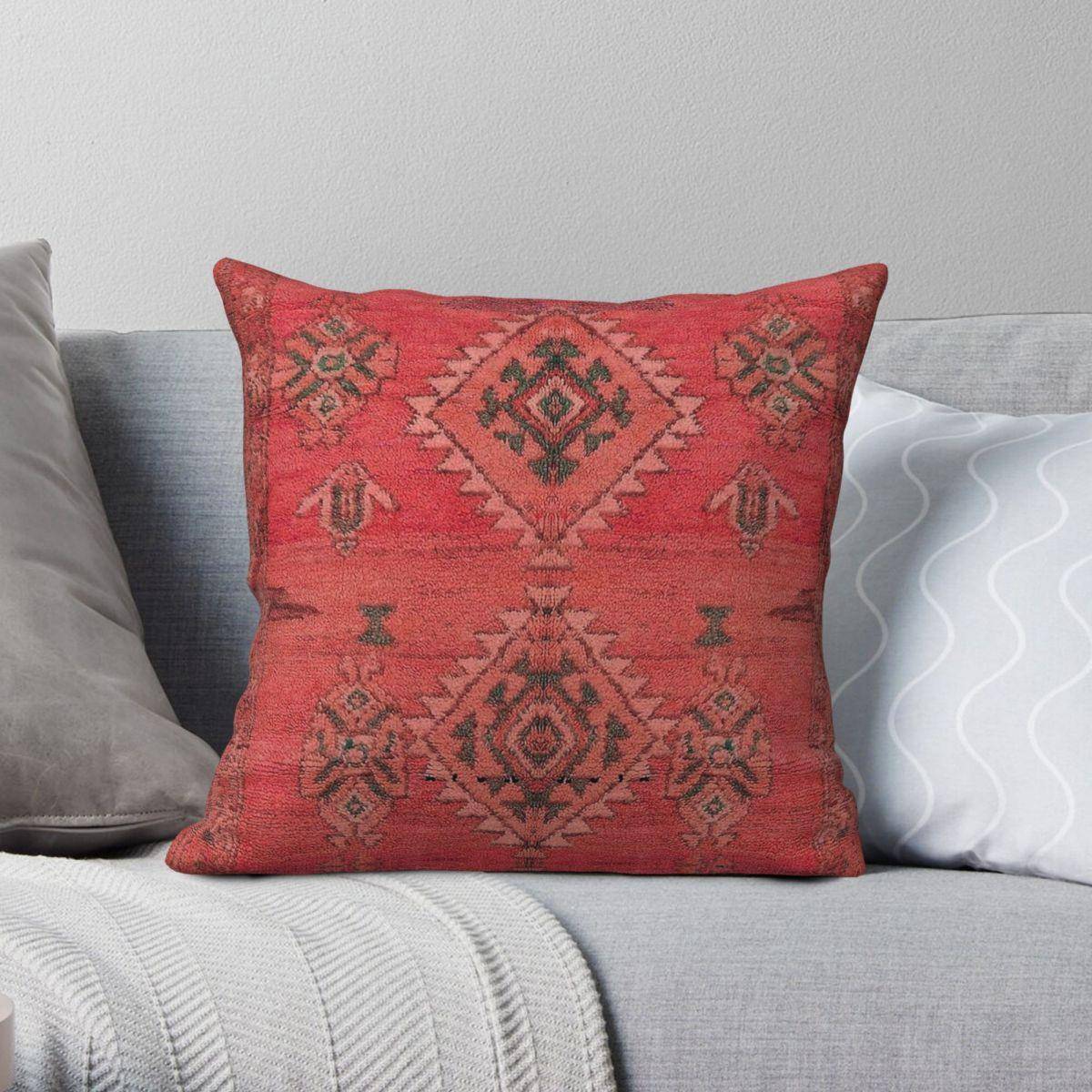 Arv Marockansk Boho Kuddfodral Polyester Linne Sammet Kreativ Blixtlåsdekor Bilkuddeöverdrag