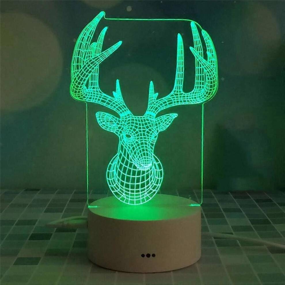 Sänglampa Touch Nattljus 3D Kreativ nyhet Födelsedagspresentlampa 3D sovrumsinredning Illusion