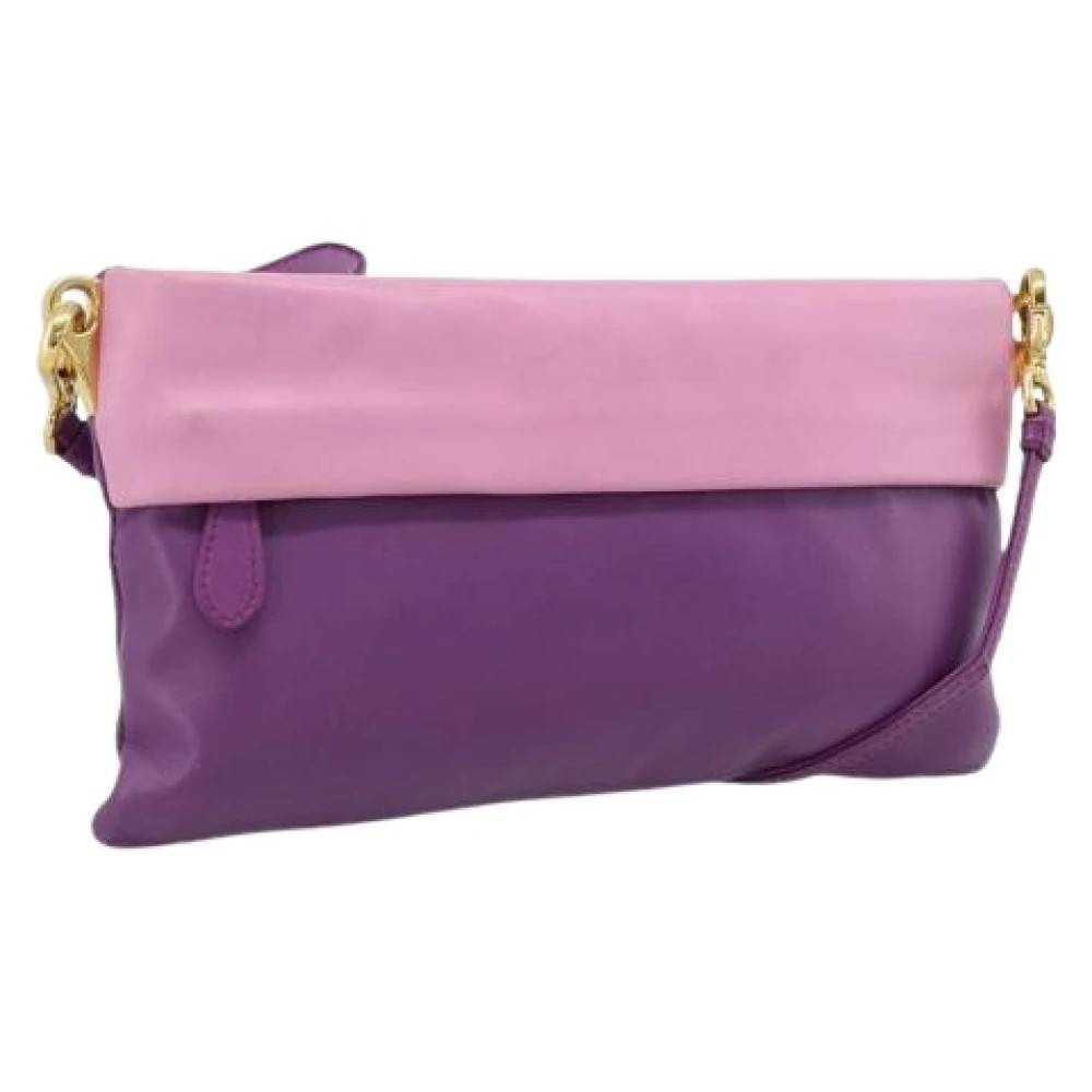 Prada Vintage Pre-owned Vintage Skuldertaske - Vintage - Dame - Lilla - ONE SIZE - Uld