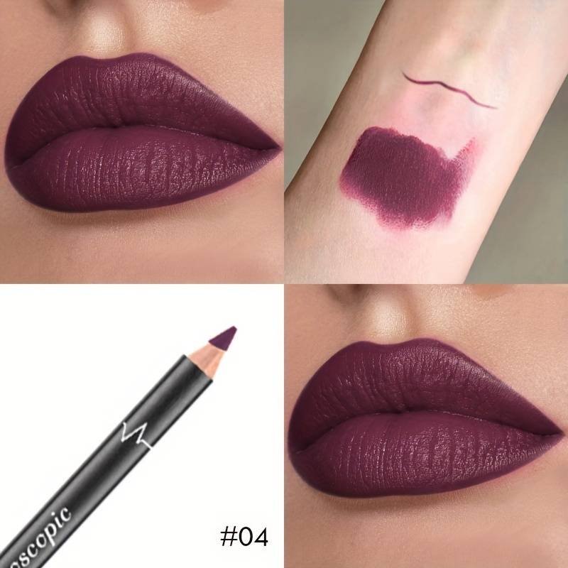 TEMU [authentic]velvet Texture - 12-color Lip Liner Set - Texture, 24-hour Long-lasting Makeup, Waterproof And , Used On Lips And Eyes, A For Valentine's Day Gifts And Girlfriends' Birthday Gifts