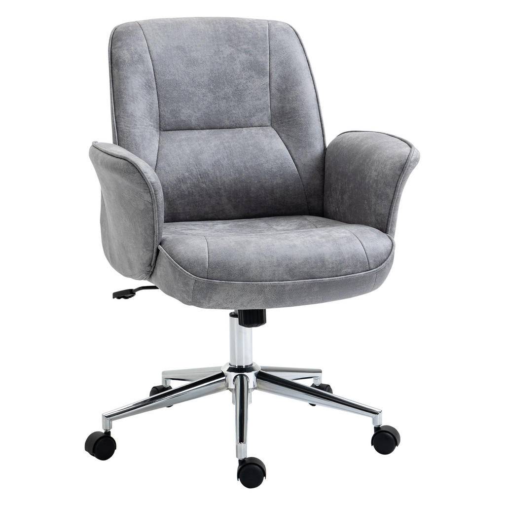 XXL snurrstol, klädd fåtölj, ergonomisk, gungfunktion, upp till 120 kg, ljusgrå - Ljusgrå
