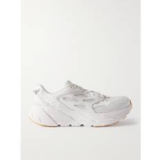 Hoka - Clifton L Mesh-Trimmed and Leather Sneakers - Men - White - US 7