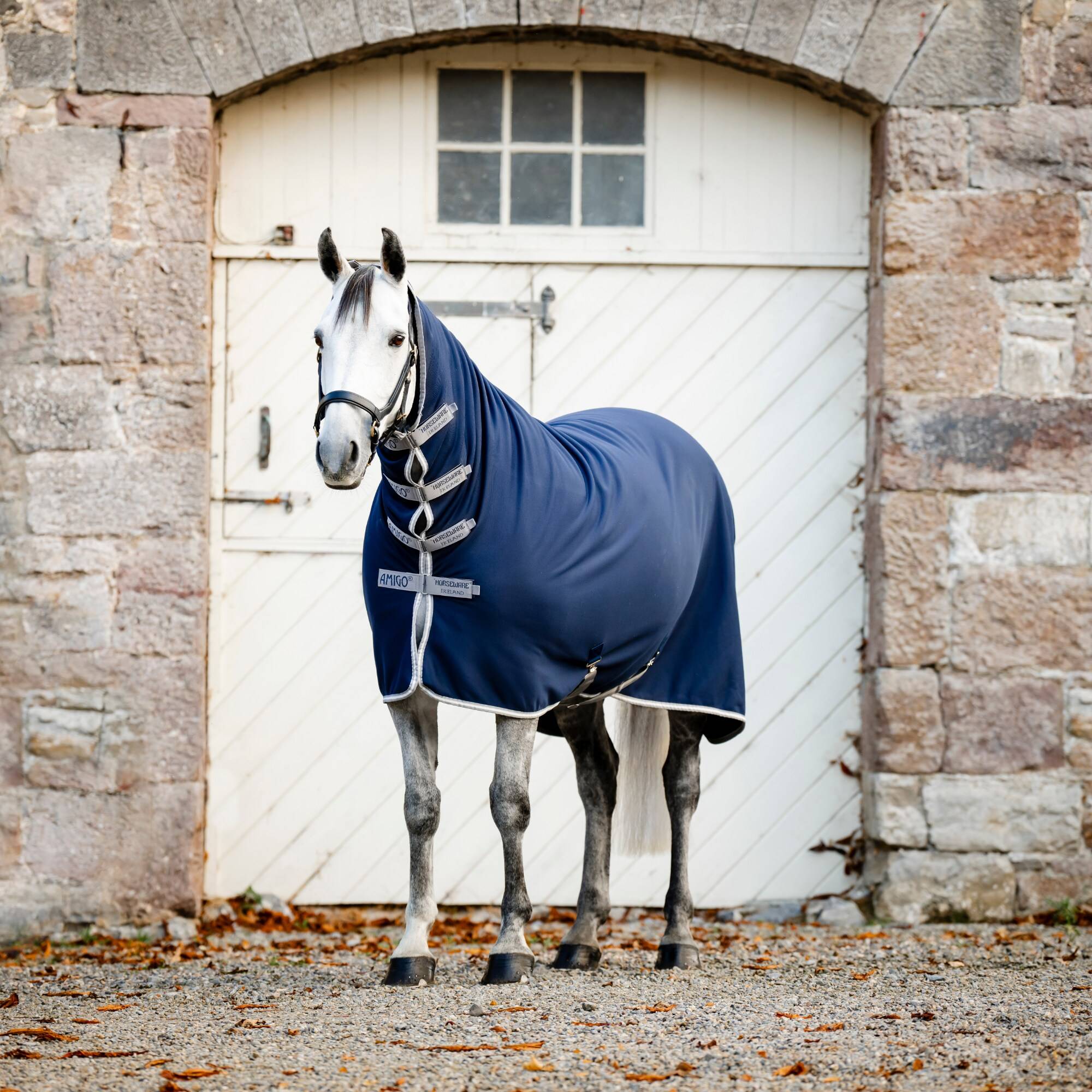Amigo Jersey Integrated Cooler - Navy/Titanium, Horseware