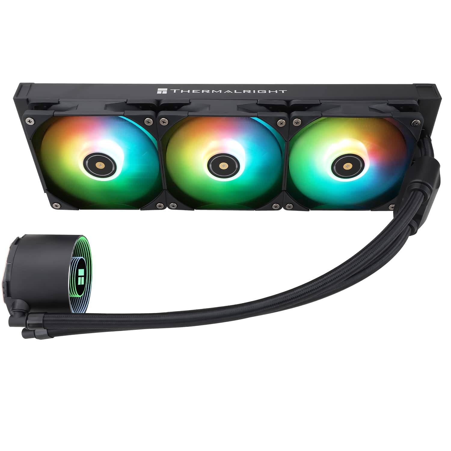 Thermalright Frozen Notte 360 BLACK ARGB V2 Vätskekylare för CPU 360 Svart CPU-kylare Dubbel PWM Kompatibel med Intel LGA-kylare, Specifikation, Fläkt, S-FDB