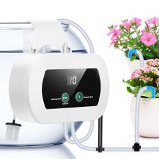 YAOBLUESEA Automatisk bevattning växter bevattningssystem droppbevattning inomhus trädgård bevattning inomhusväxter bevattning med 10 m rör antisifon 10 droppar för inomhus växthus balkong