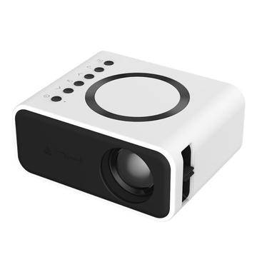 T300S Mini LCD-projektor för hemmabio - trådbunden och trådlös synkning av skärmen (Öppen Förpackning - Bulk Tillfredsställande) - vit