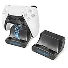 SciuU [2 st] Väggmonterad laddningsstation kompatibel med PS5 DualSense Controller, Spelplatta Laddare Dock med 1 m USB Type-C-kabel, stöd för överladdningsskydd, passar PlayStation 5 Dual Controller