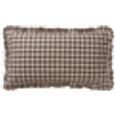 LAUREN FRILL örngott med volang ekologisk 90x50 cm Brun/beige