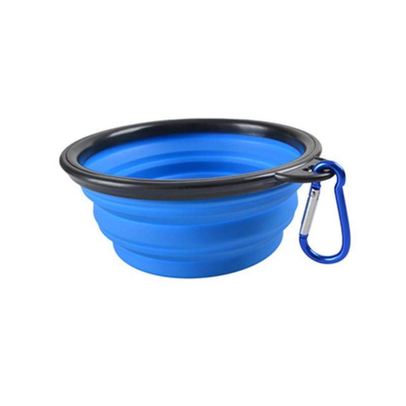 1 st Portabel Resmatskål för Husdjur, Vikbar, Hållbar Vatten- och Matskål för Katter och Hundar, Utomhus Rese Fodringstillbehör 350 ml