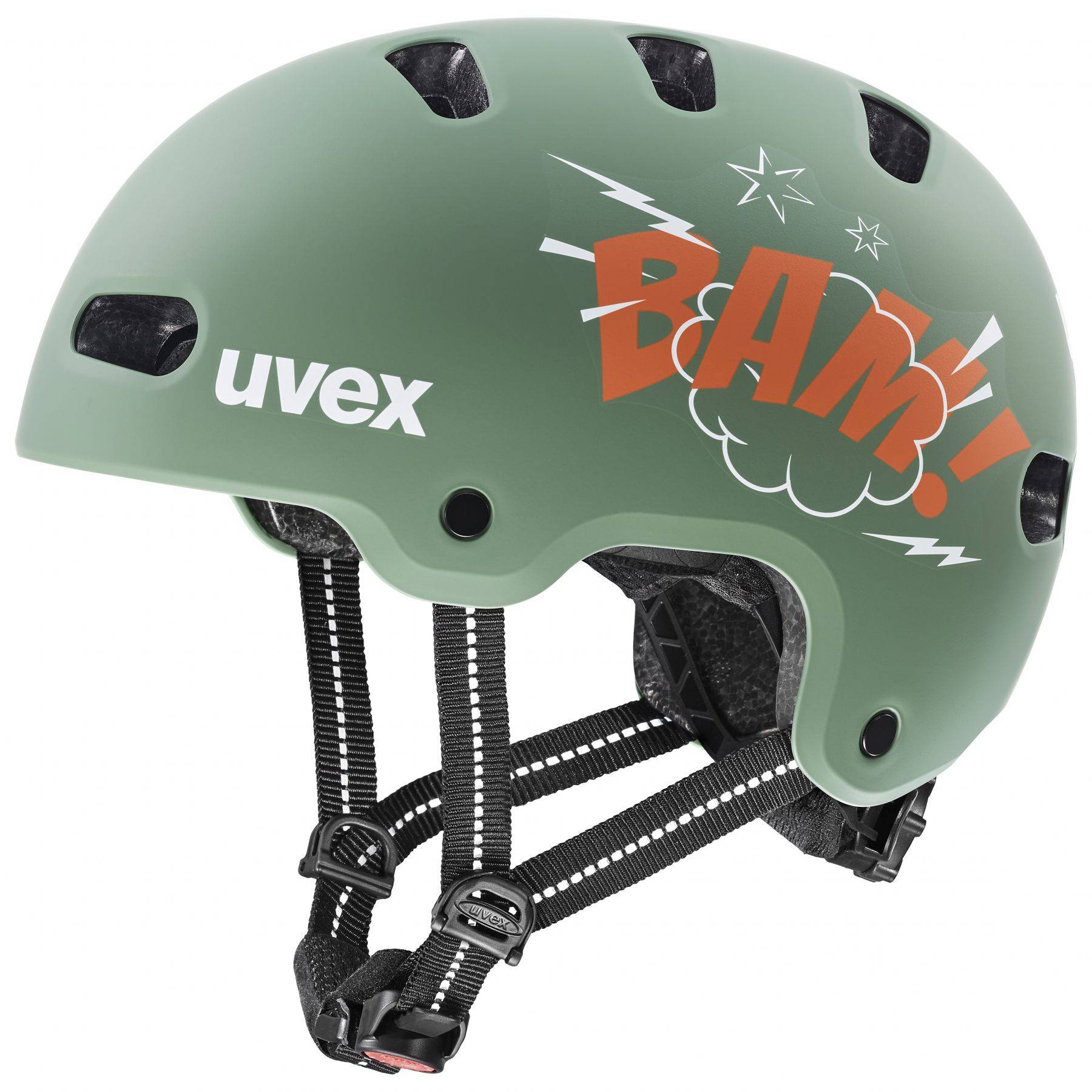Uvex Kid 4 Style, Cykelhjälm, Junior, Grön/Orange