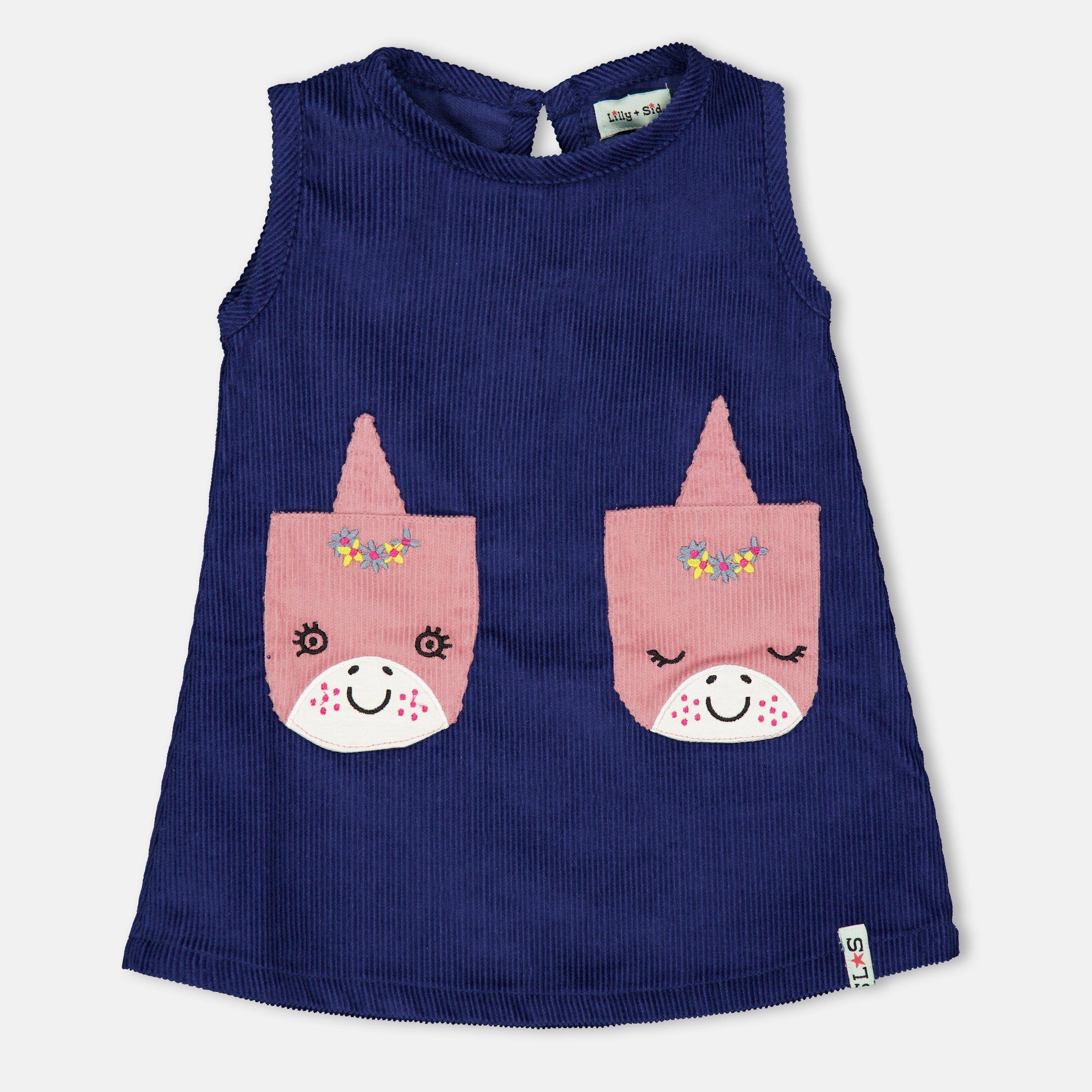Lilly And Sid Kids' Unicorn Pinafore Dress
