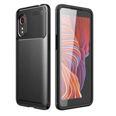 EIDERWOOD Samsung Galaxy Xcover 5 Brushed Carbon Fiber Fleksibelt Plastik Cover - Sort