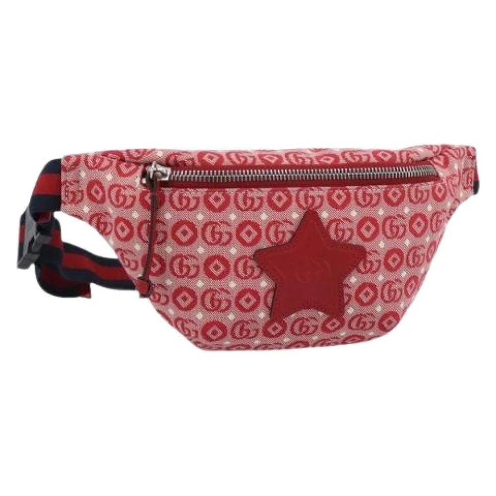 Gucci Vintage Pre-owned Vintage Canvas Waist Bag - Vintage - Dame - Rød - ONE SIZE - Uld