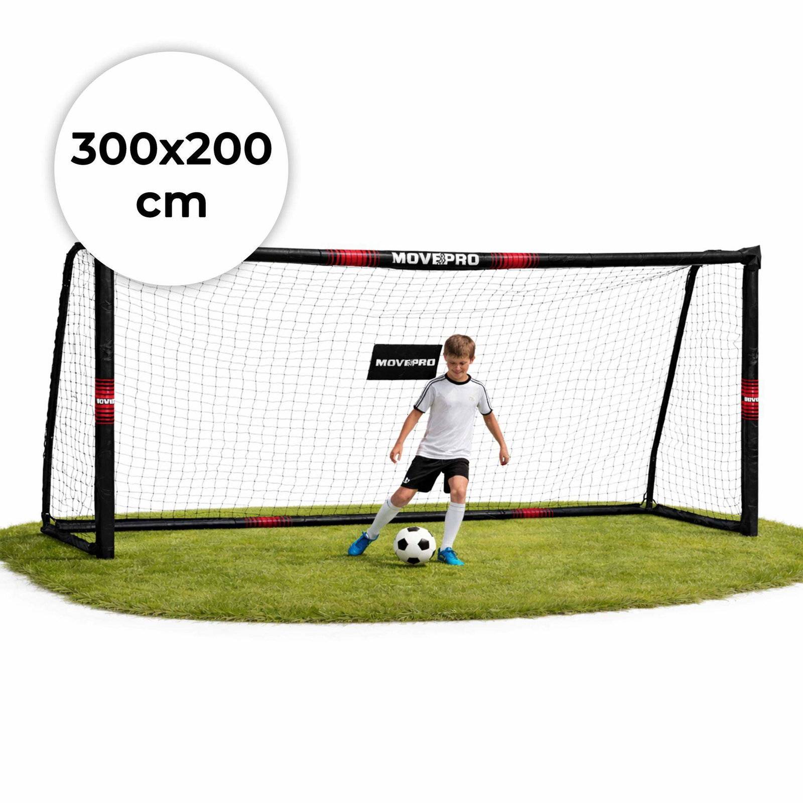 Fotbollsmål med nät – 300x200 cm, stålram