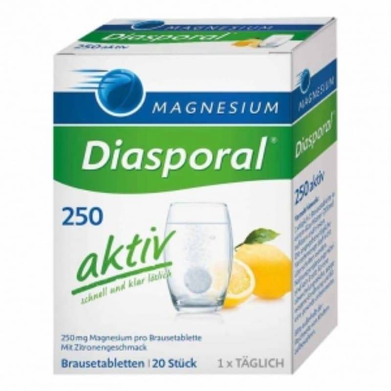 Magnesium Diasporal 250 mg 20 Tabletter (Citronsmak)