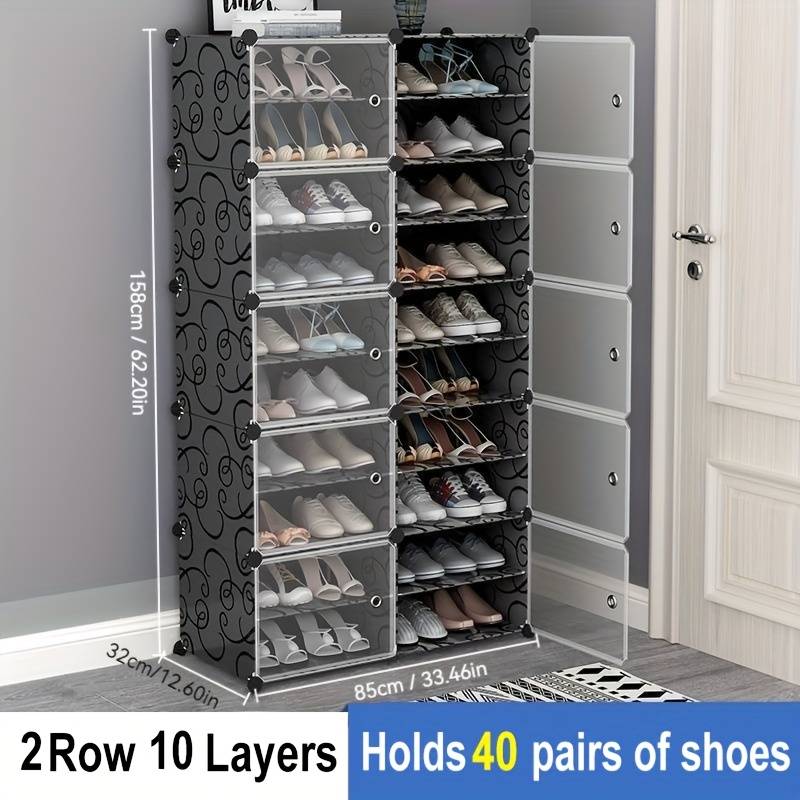 Shoe Rack , Portable Shoes Organizer, Expandable Standing Rack, Storage Boots, Slippers, Shoes For Closet Hallway Bedroom Entryway, Large Shoe Cabinet, Magic Cube Shoe Storage Shelf