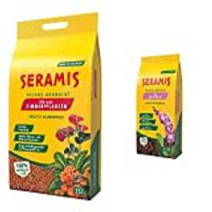 Seramis Pflanz-Granulat für alle Zimmerpflanzen, 25 l – Pflanzen Tongranulat & Spezial-Substrat für Orchideen, 7 l – Orchideensubstrat mit Tongranulat und Pinienrinde,Gelb