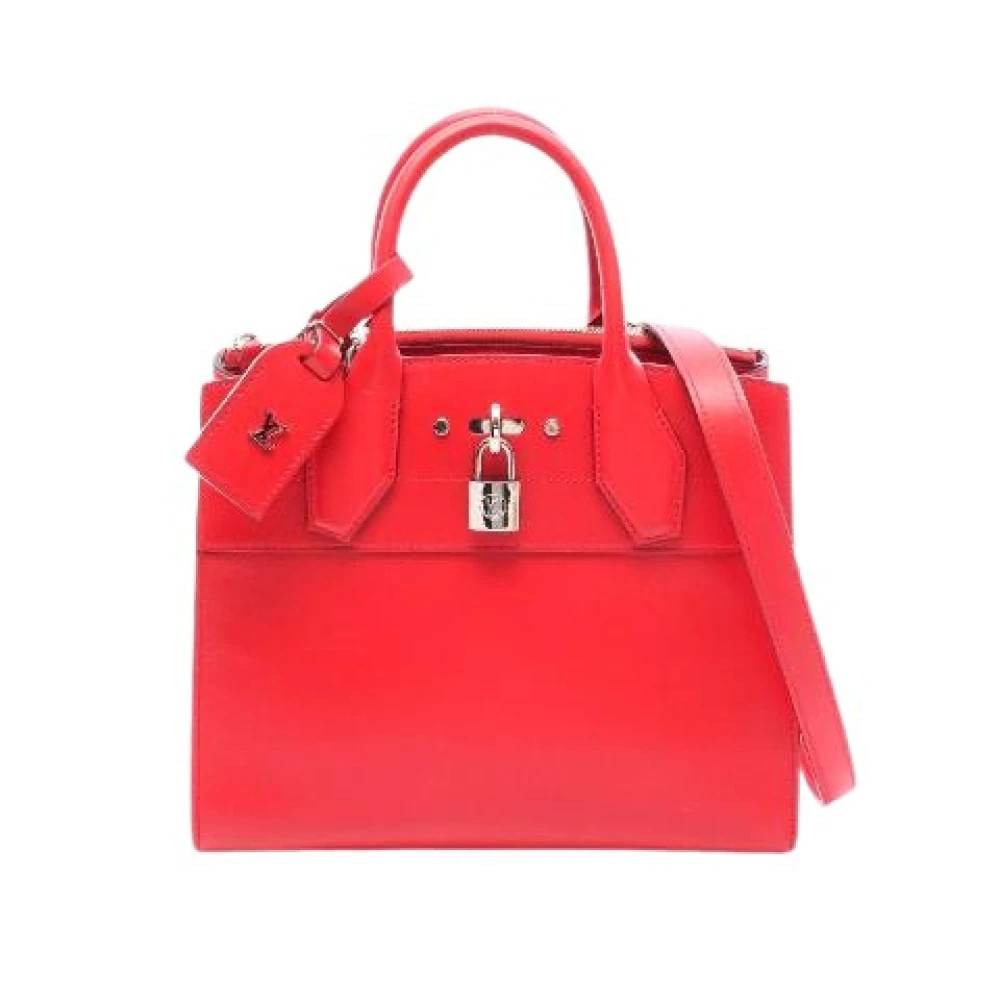 Louis Vuitton Vintage Pre-owned City Steamer PM Læder Håndtaske - Vintage - Dame - Rød - ONE SIZE - Læder