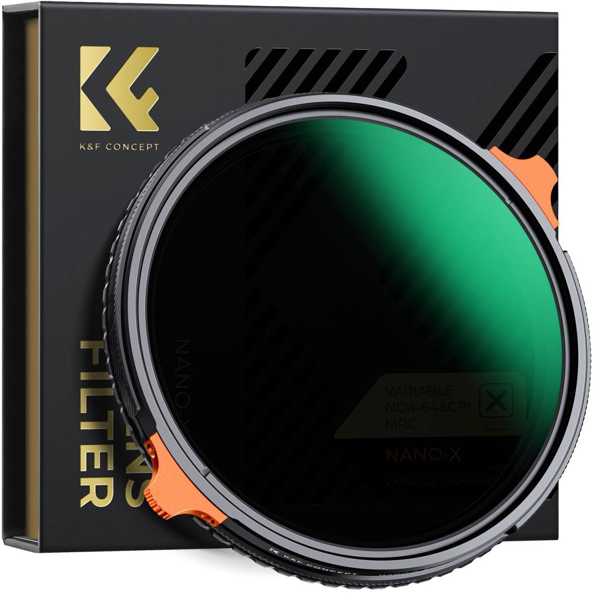 KENTFAITH 67mm ND4-64 (2-6 Stop) Variable ND Filter and CPL Circular Polarizing Filter 2 in 1,28 Layers Coated Nano-Xcel Series
