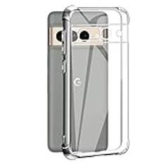 Kompatibel med Google Pixel 7 Pro, Transparent Soft TPU Silikon Anti-Clash Case Slim Anti-Scratch Case